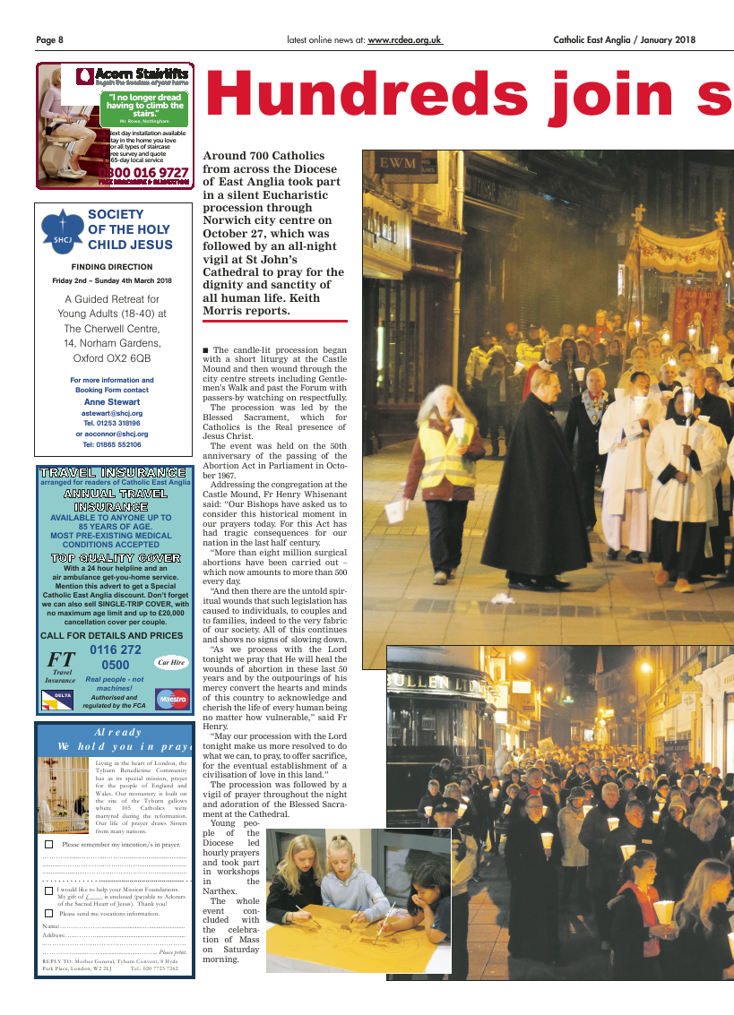 Jan 2018 edition of the Catholic East Anglia - Page 