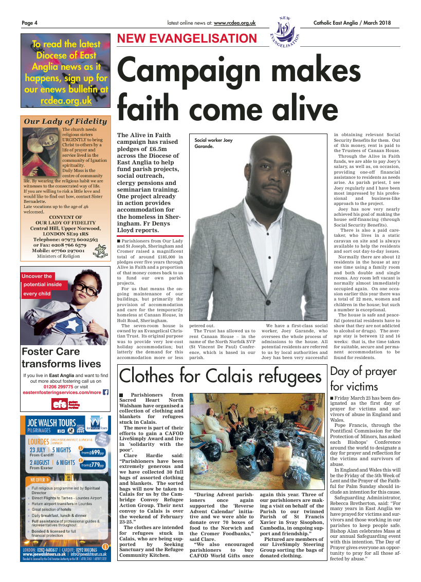 Mar 2018 edition of the Catholic East Anglia - Page 