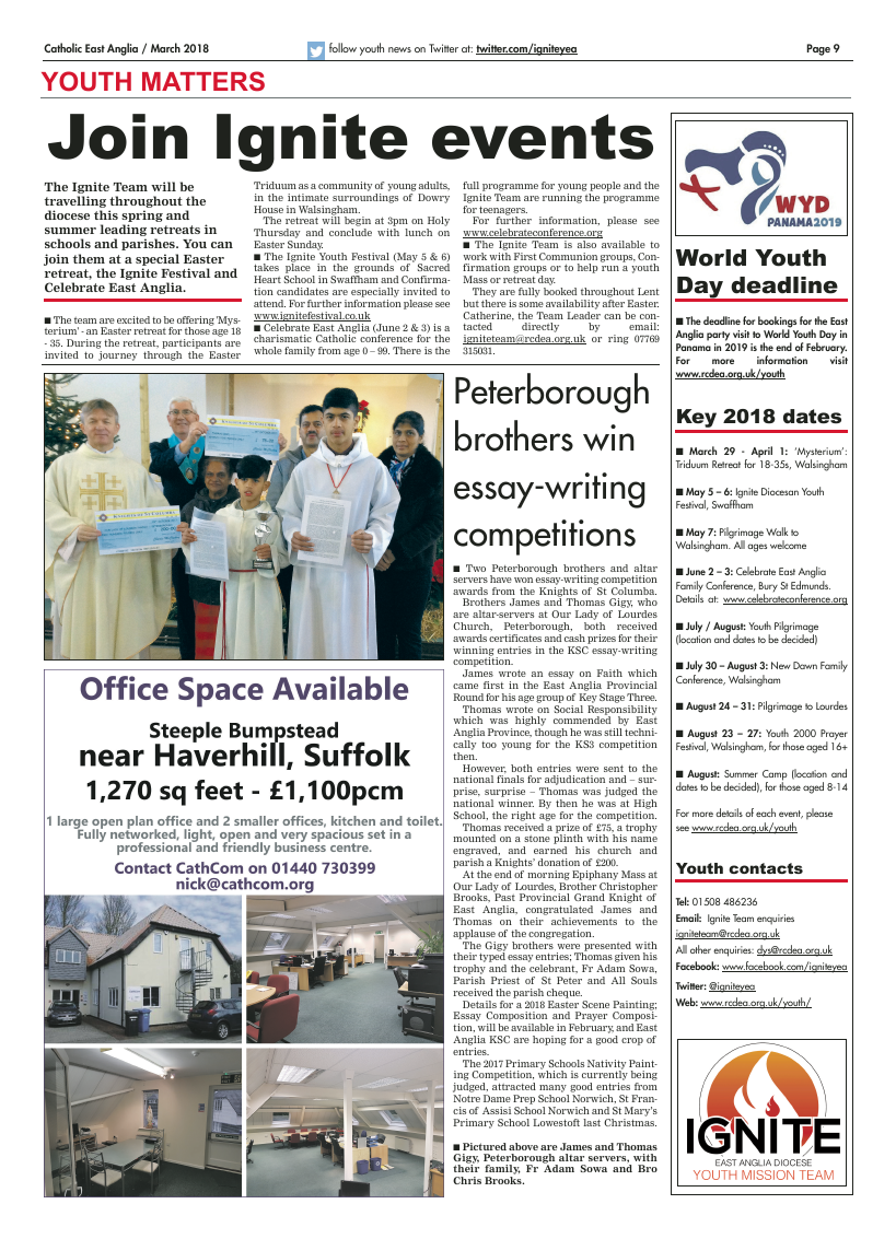 Mar 2018 edition of the Catholic East Anglia - Page 