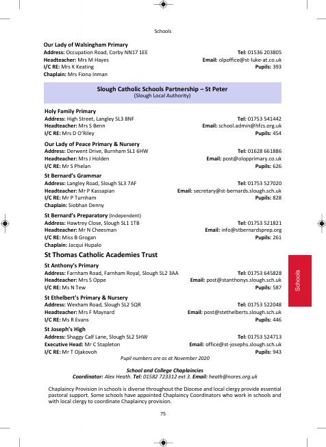 2021 edition of the Northampton Diocesan Directory