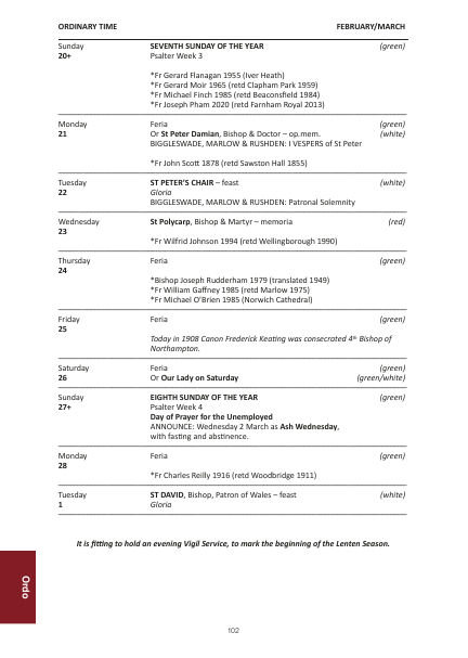 2022 edition of the Northampton Diocesan Directory