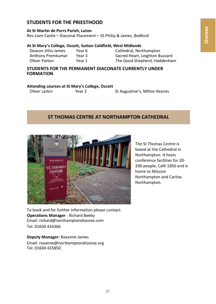 2022 edition of the Northampton Diocesan Directory