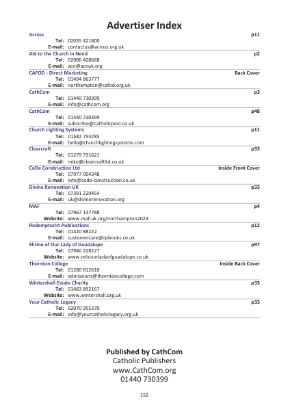 2023 edition of the Northampton Diocesan Directory