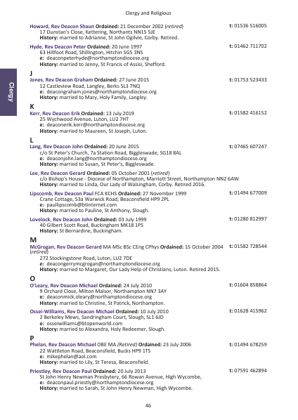 2023 edition of the Northampton Diocesan Directory