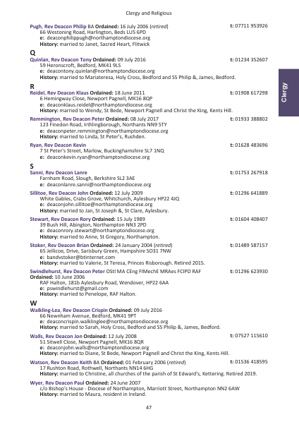 2023 edition of the Northampton Diocesan Directory