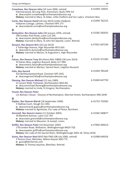 2024 edition of the Northampton Diocesan Directory