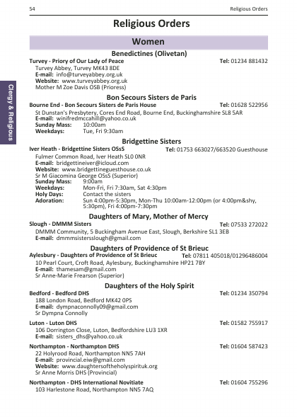 2024 edition of the Northampton Diocesan Directory