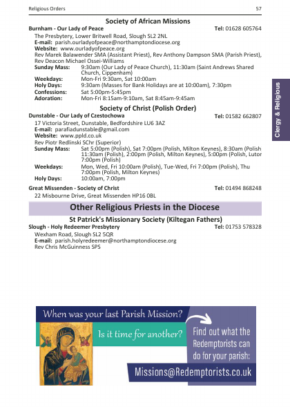 2024 edition of the Northampton Diocesan Directory