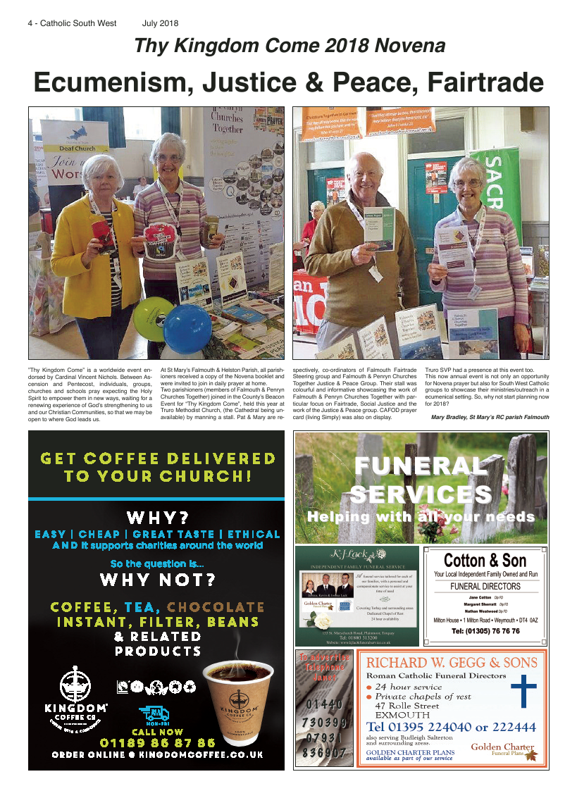 Jul 2018 edition of the Catholic South West - Page 