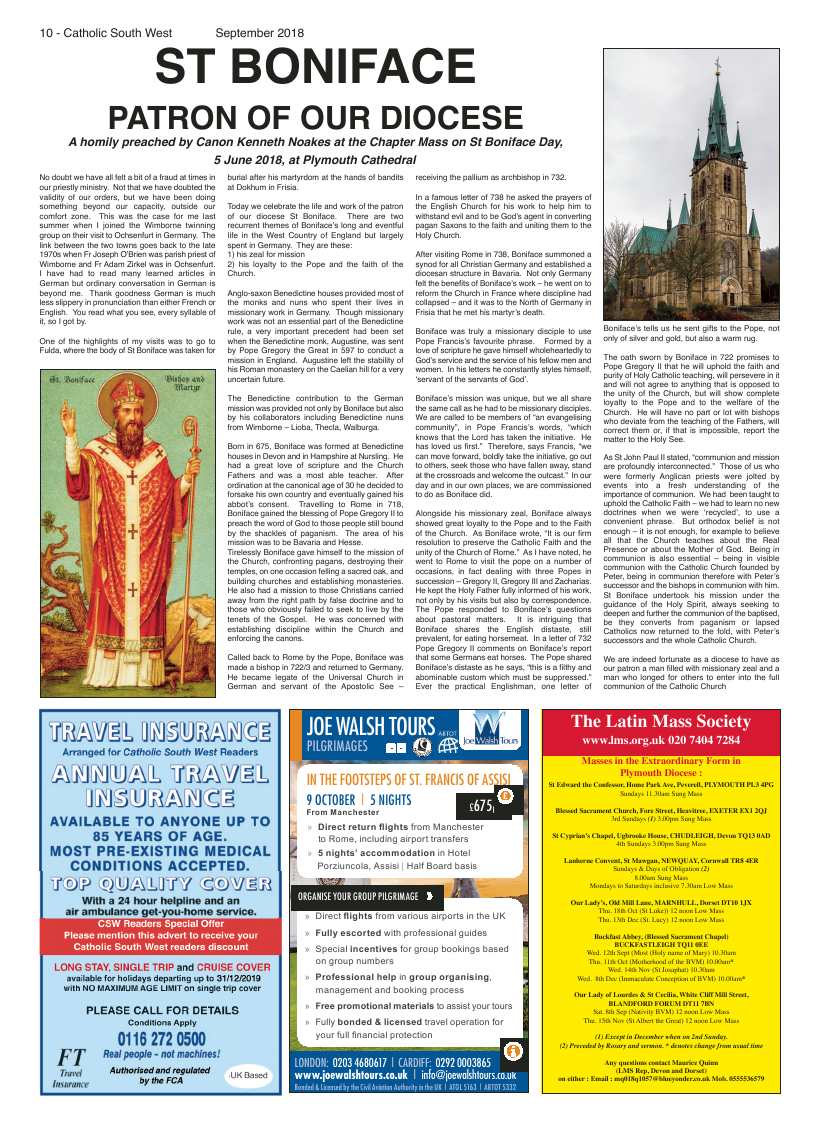 Sept 2018 edition of the Catholic South West - Page 