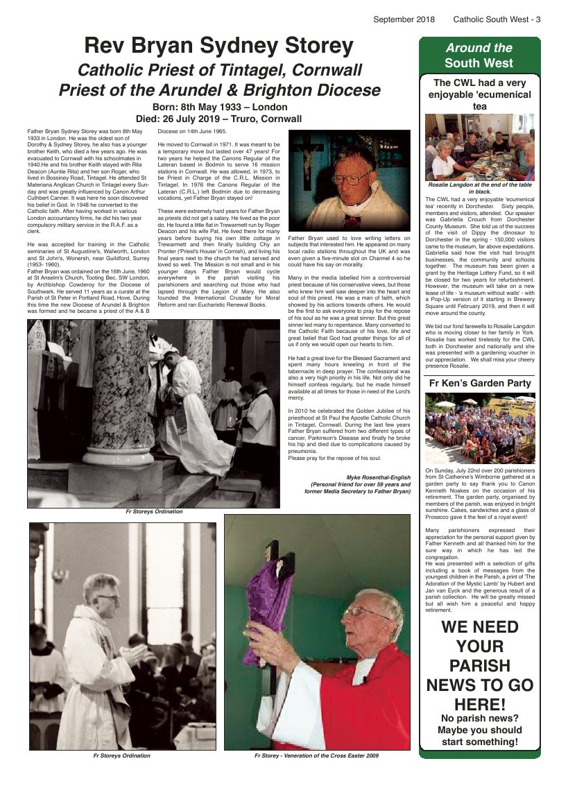 Sept 2018 edition of the Catholic South West - Page 