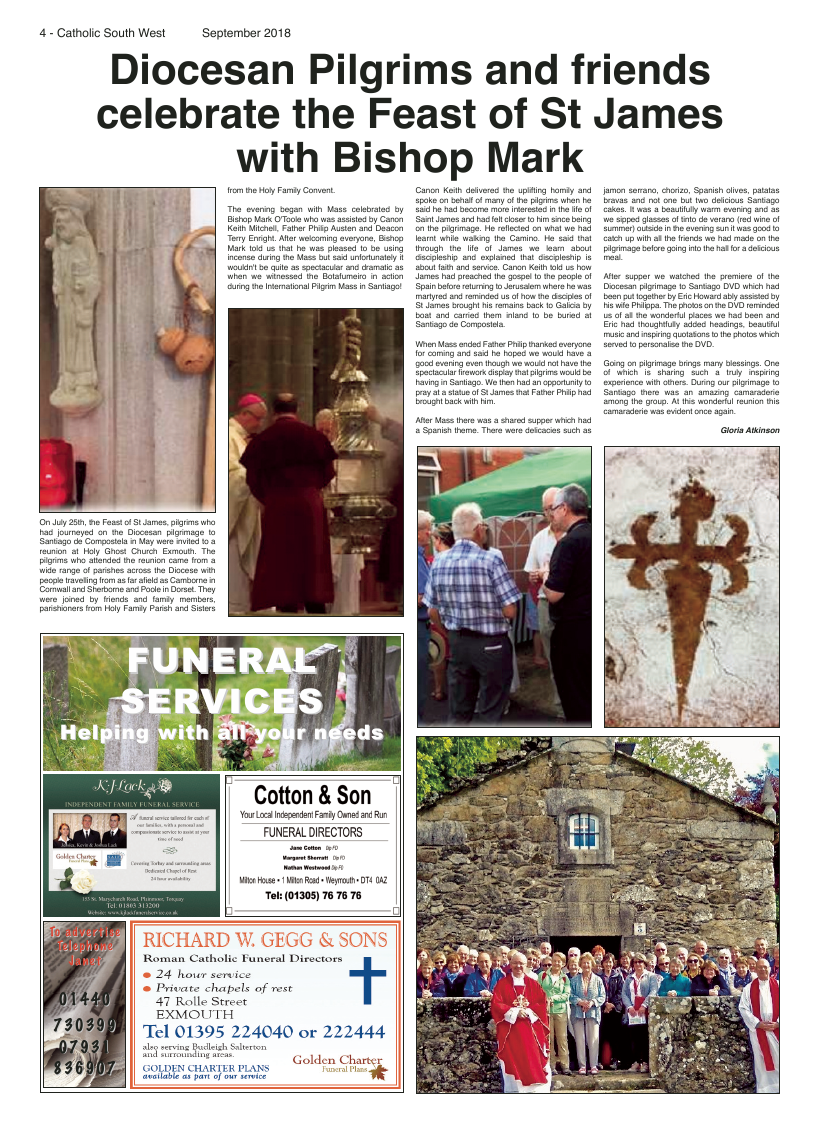 Sept 2018 edition of the Catholic South West - Page 