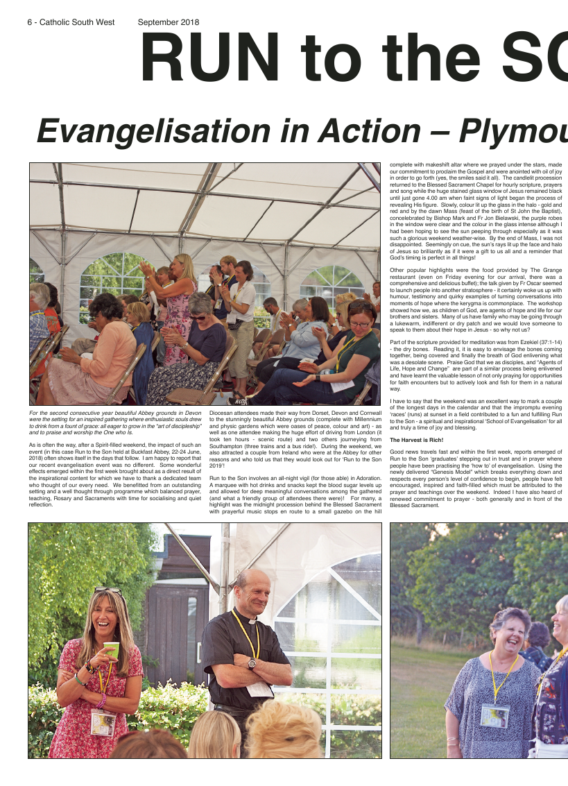 Sept 2018 edition of the Catholic South West - Page 