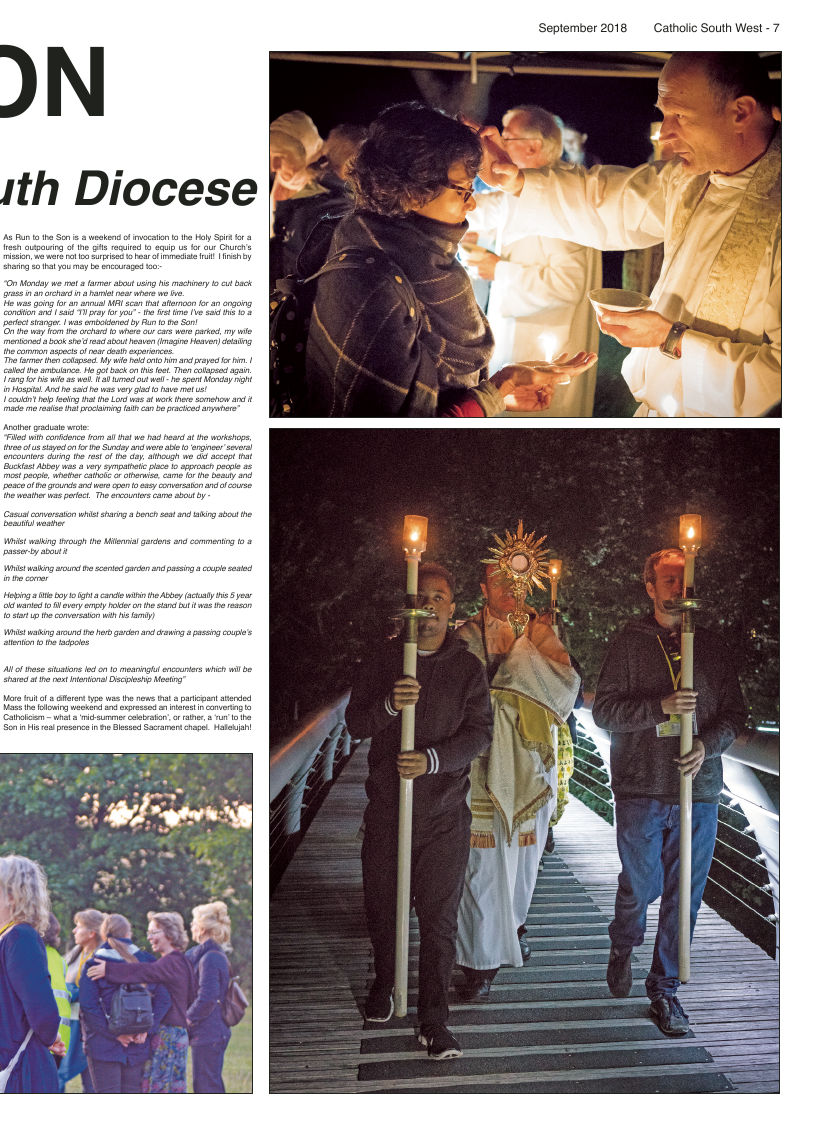 Sept 2018 edition of the Catholic South West - Page 