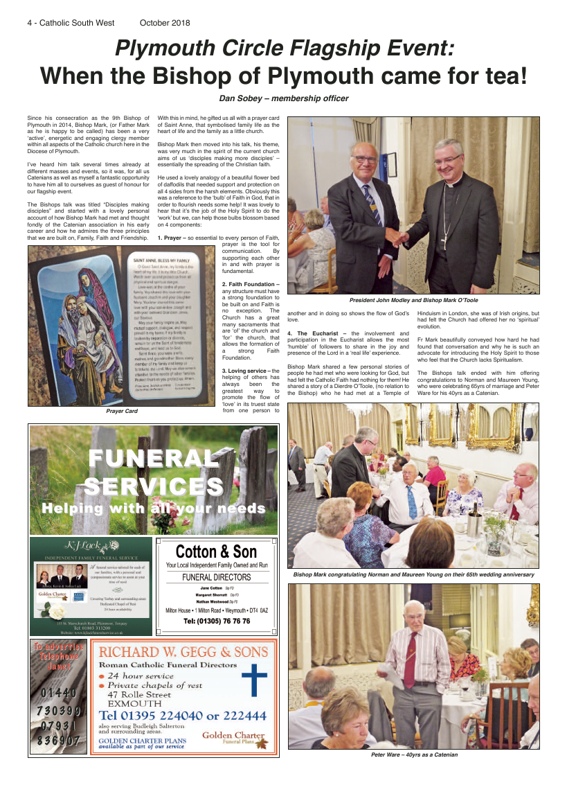 Oct 2018 edition of the Catholic South West - Page 