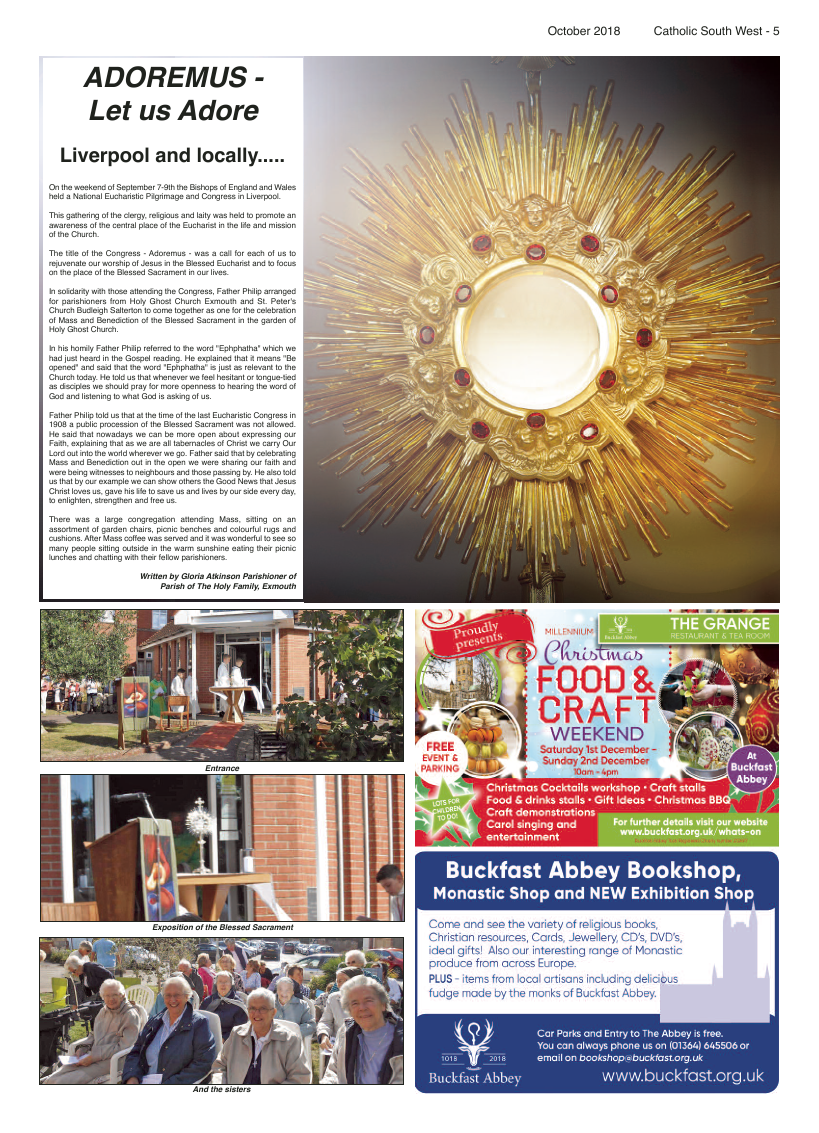 Oct 2018 edition of the Catholic South West - Page 