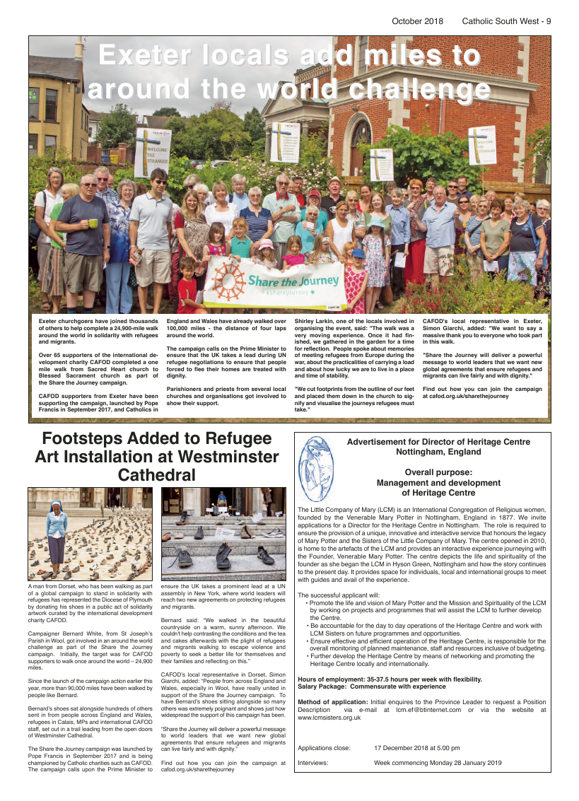 Oct 2018 edition of the Catholic South West - Page 