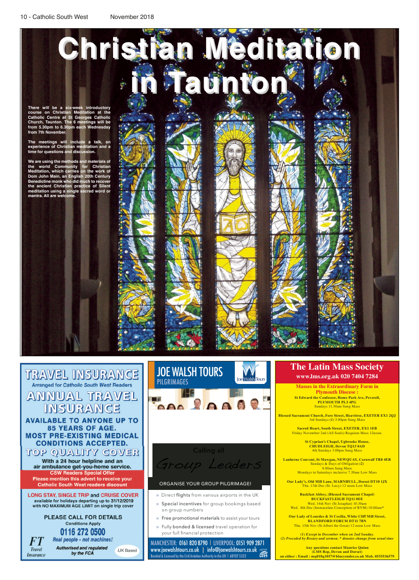 Nov 2018 edition of the Catholic South West - Page 