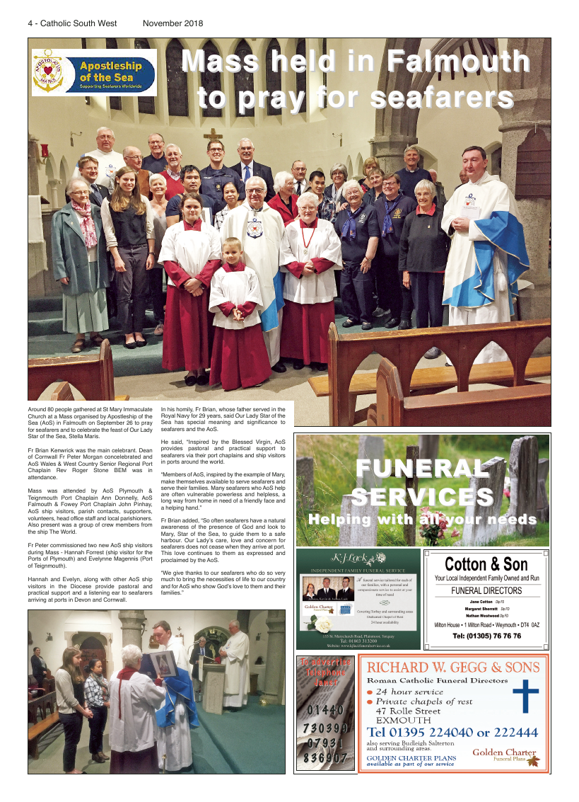 Nov 2018 edition of the Catholic South West - Page 