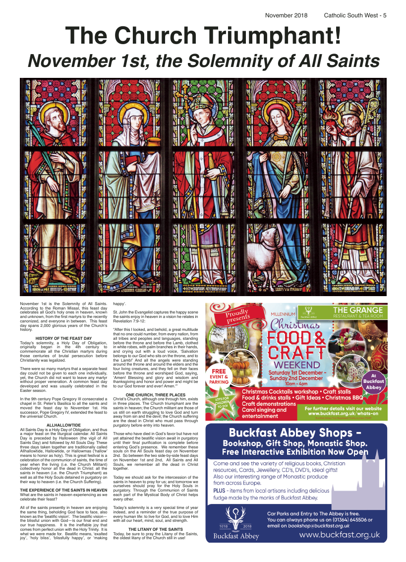 Nov 2018 edition of the Catholic South West - Page 