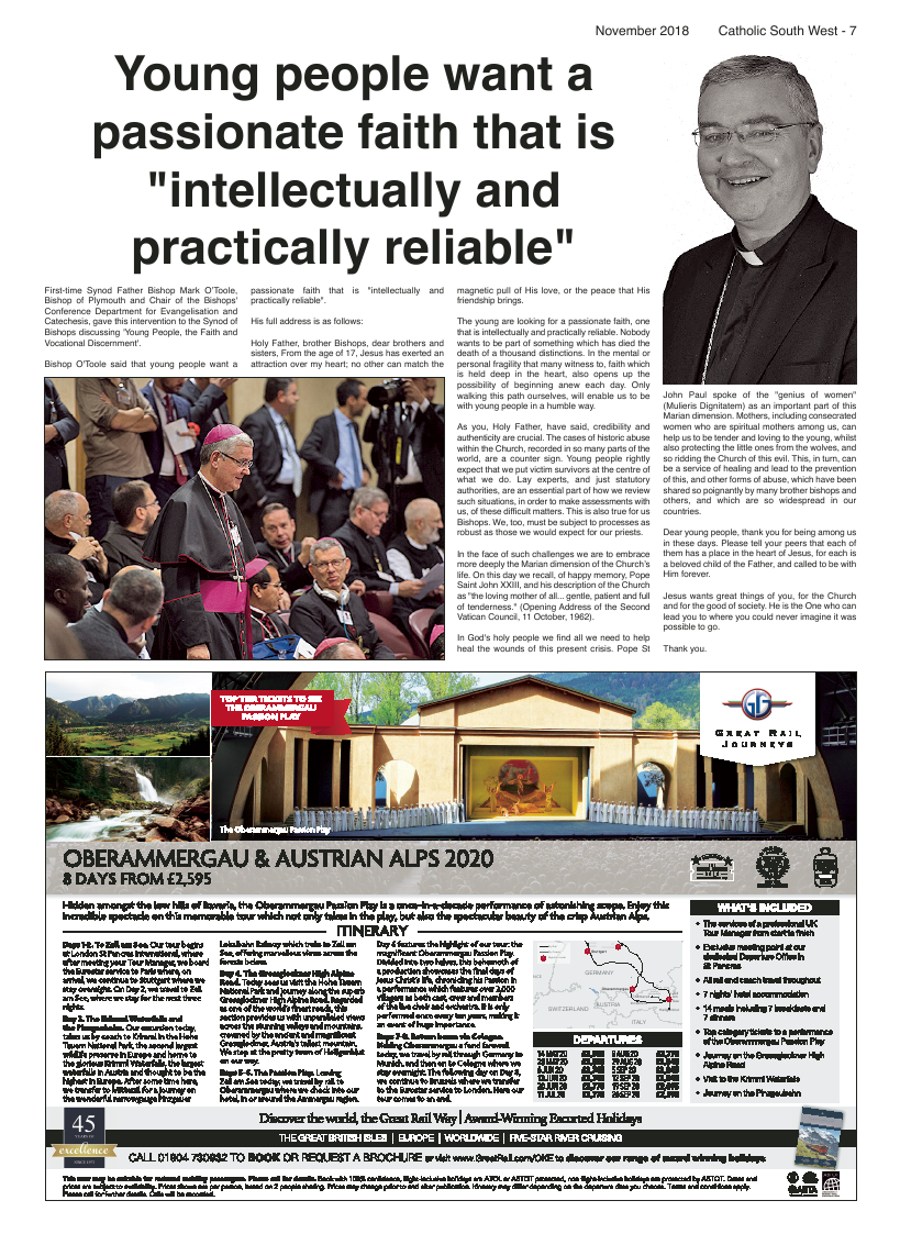 Nov 2018 edition of the Catholic South West - Page 