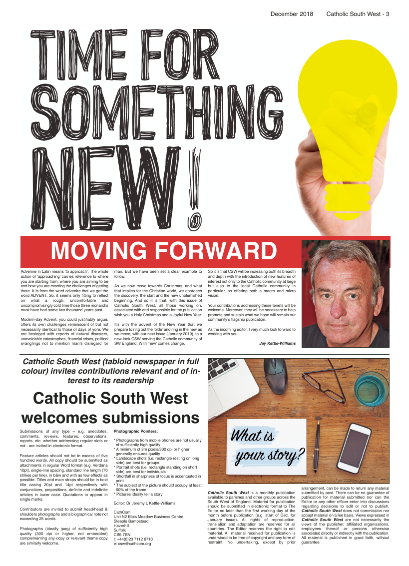Dec 2018 edition of the Catholic South West - Page 