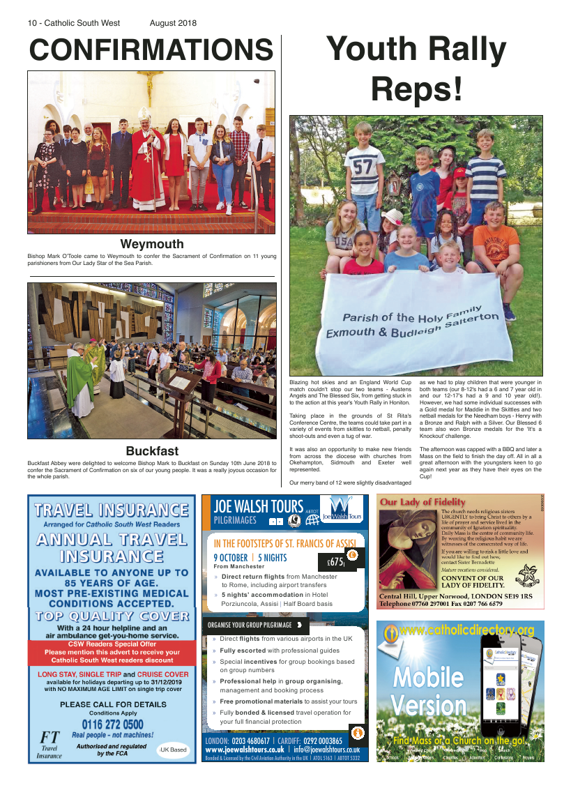 Aug 2018 edition of the Catholic South West - Page 