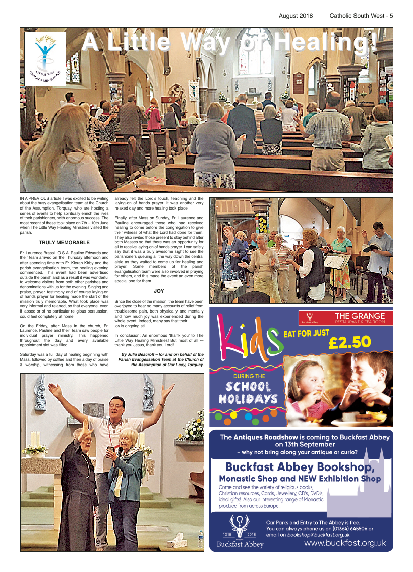 Aug 2018 edition of the Catholic South West - Page 