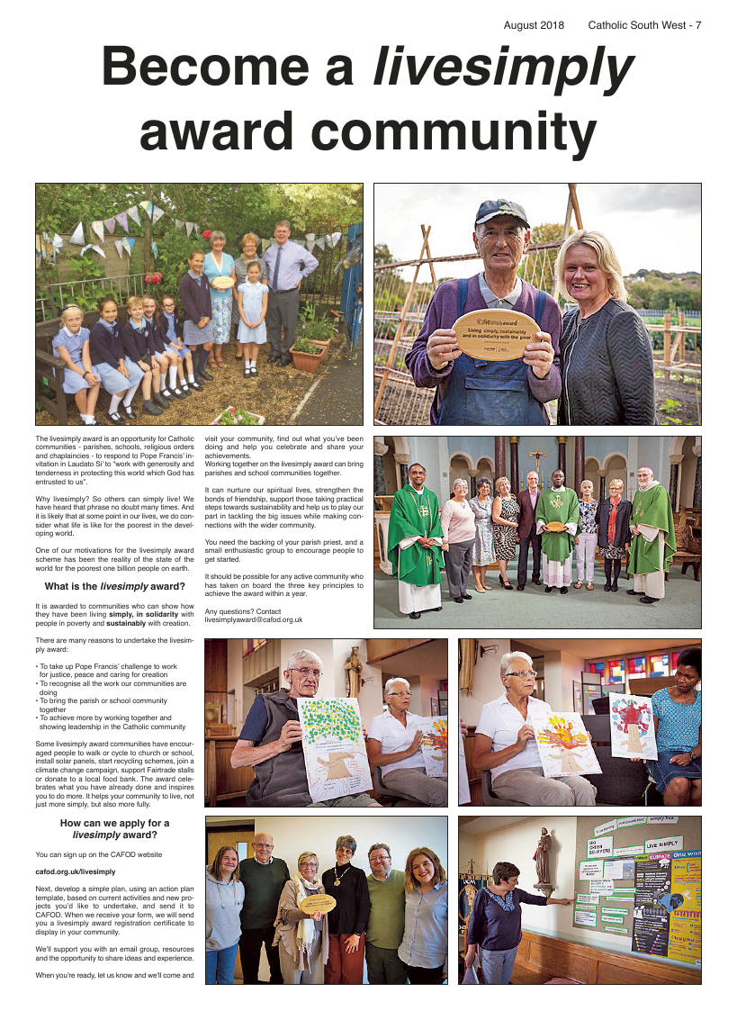 Aug 2018 edition of the Catholic South West - Page 