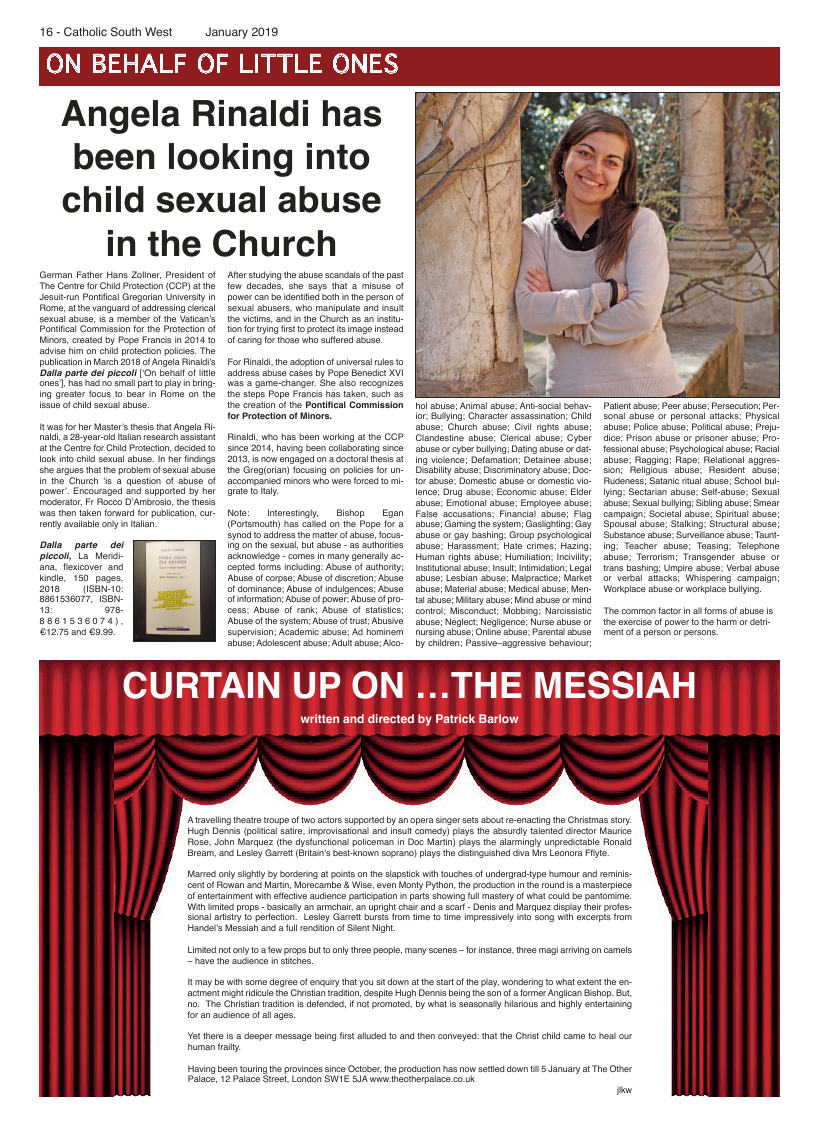 Jan 2019 edition of the Catholic South West - Page 