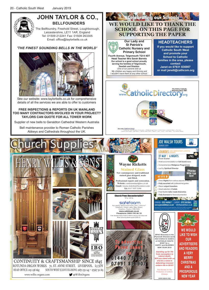 Jan 2019 edition of the Catholic South West - Page 