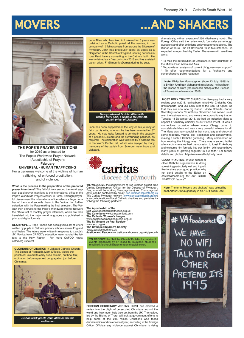 Feb 2019 edition of the Catholic South West - Page 