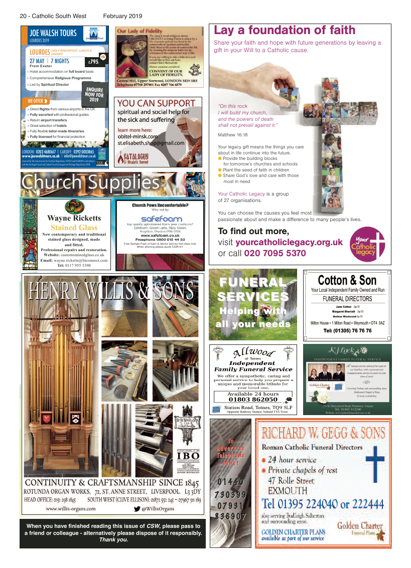 Feb 2019 edition of the Catholic South West - Page 