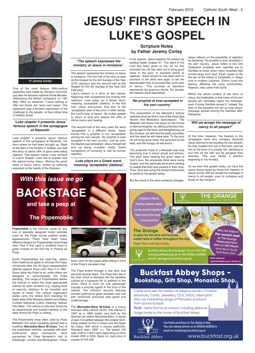 Feb 2019 edition of the Catholic South West - Page 