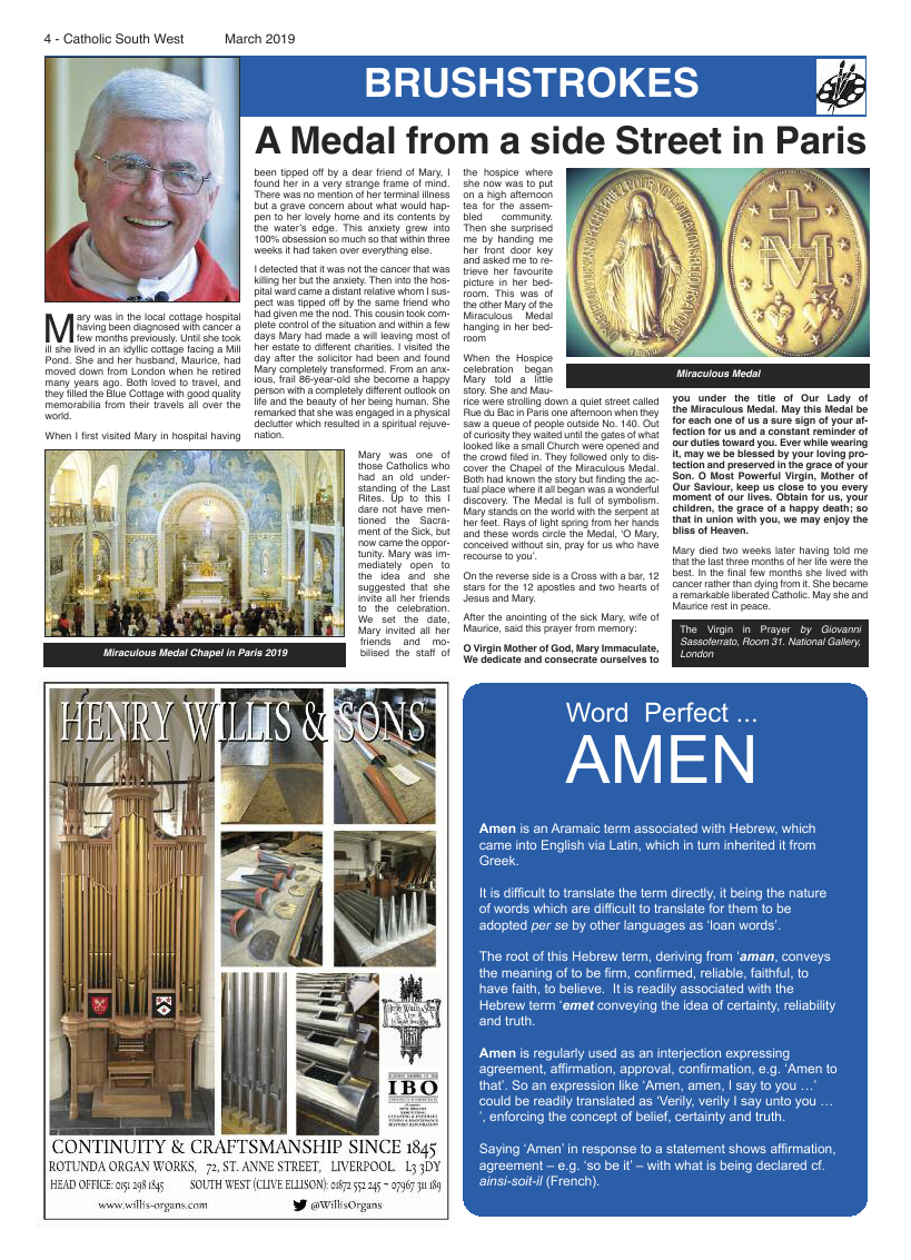 Mar 2019 edition of the Catholic South West - Page 