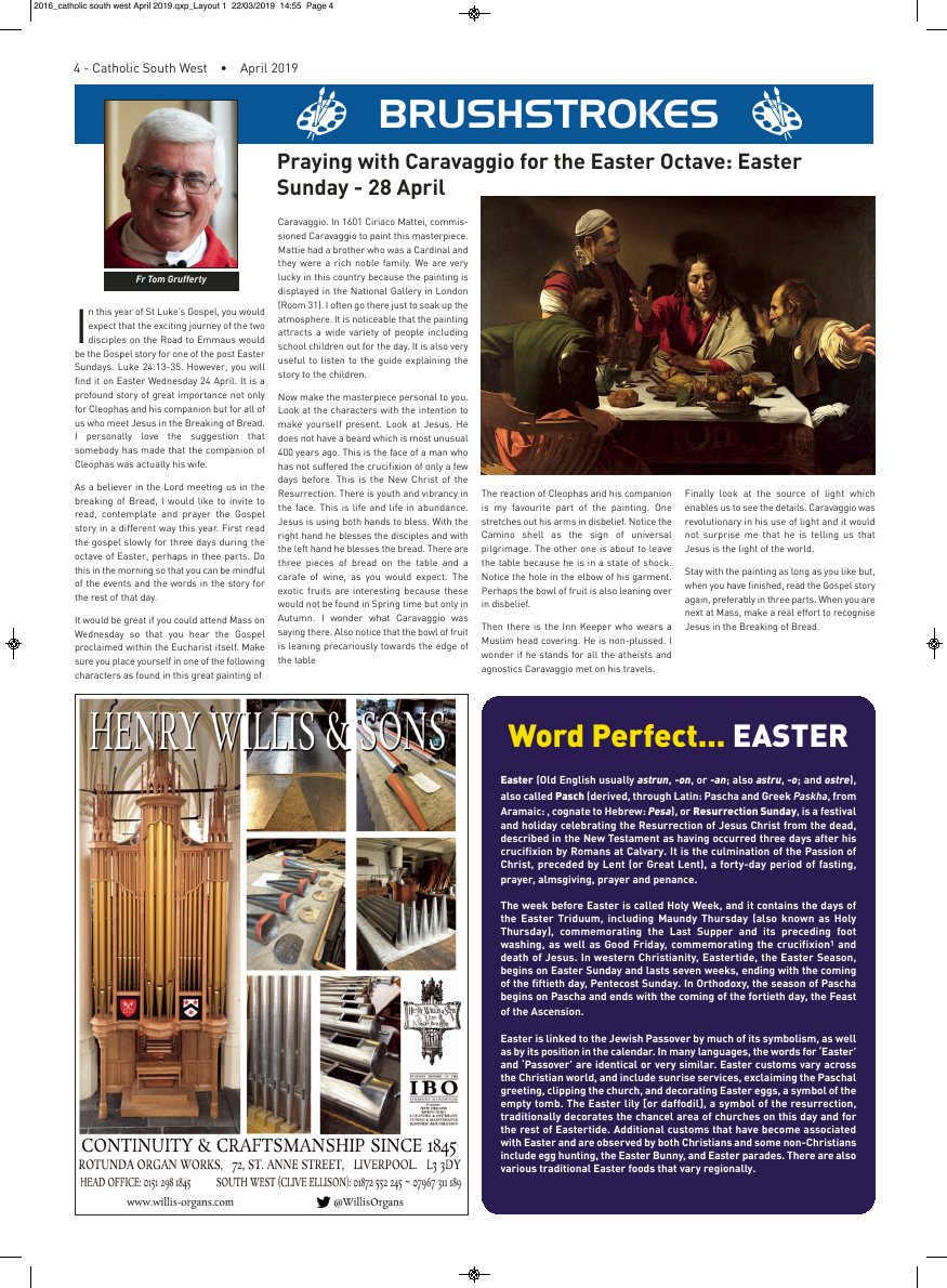 Apr 2019 edition of the Catholic South West - Page 