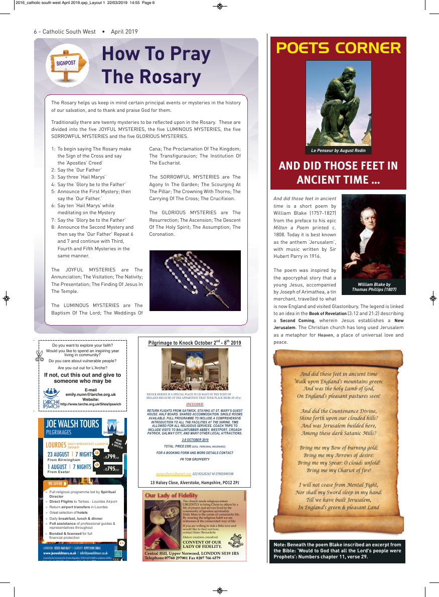 Apr 2019 edition of the Catholic South West - Page 