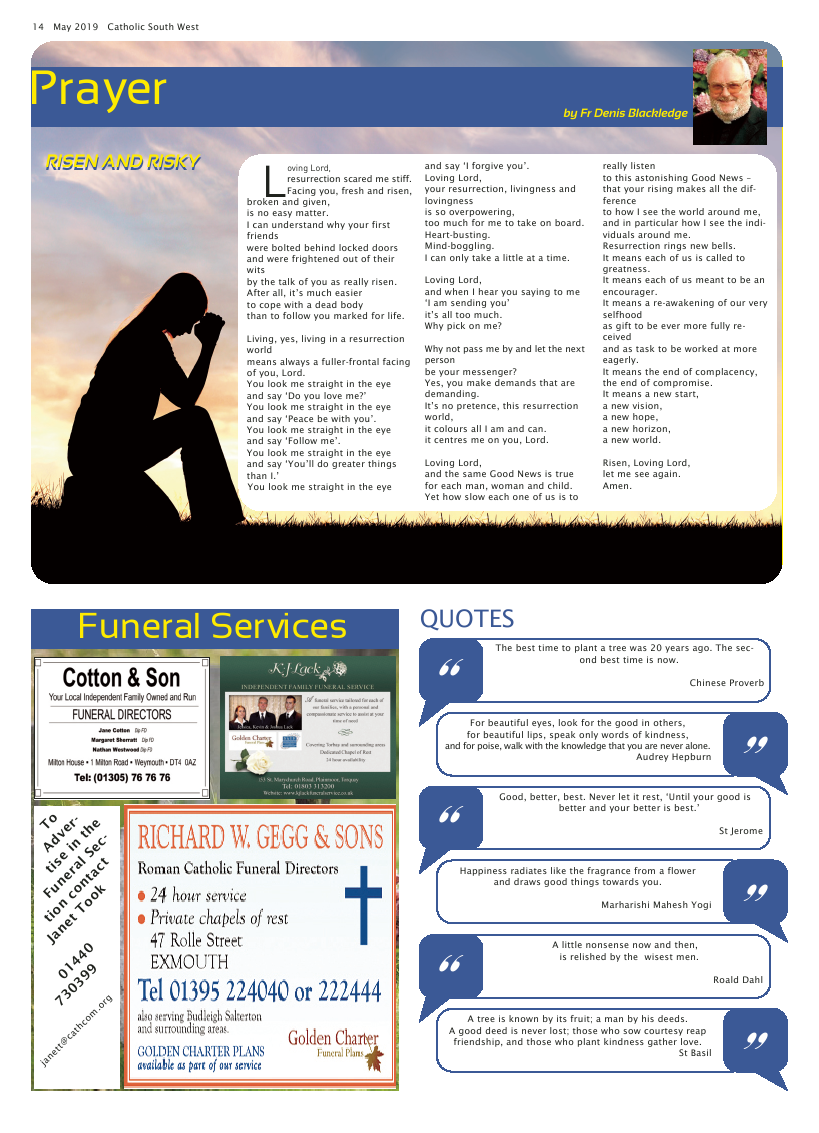 May 2019 edition of the Catholic South West - Page May 2019 edition of the Catholic South West - Page