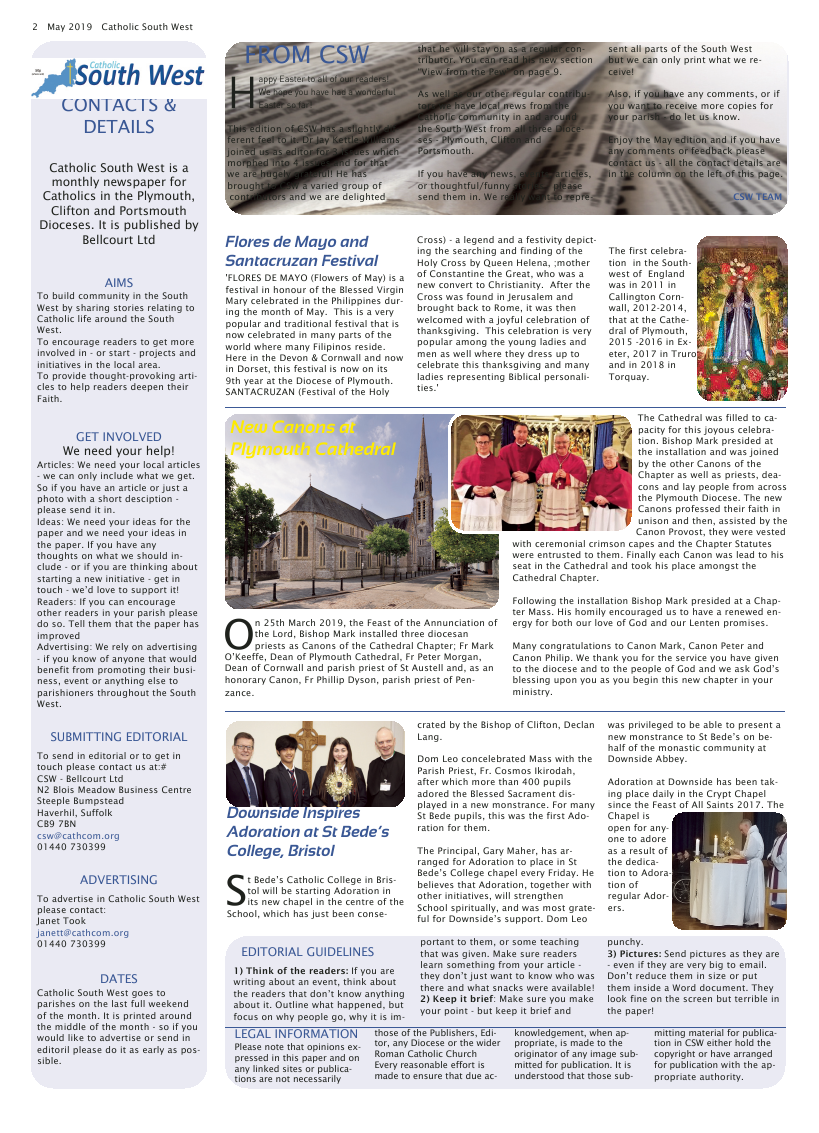 May 2019 edition of the Catholic South West - Page May 2019 edition of the Catholic South West - Page