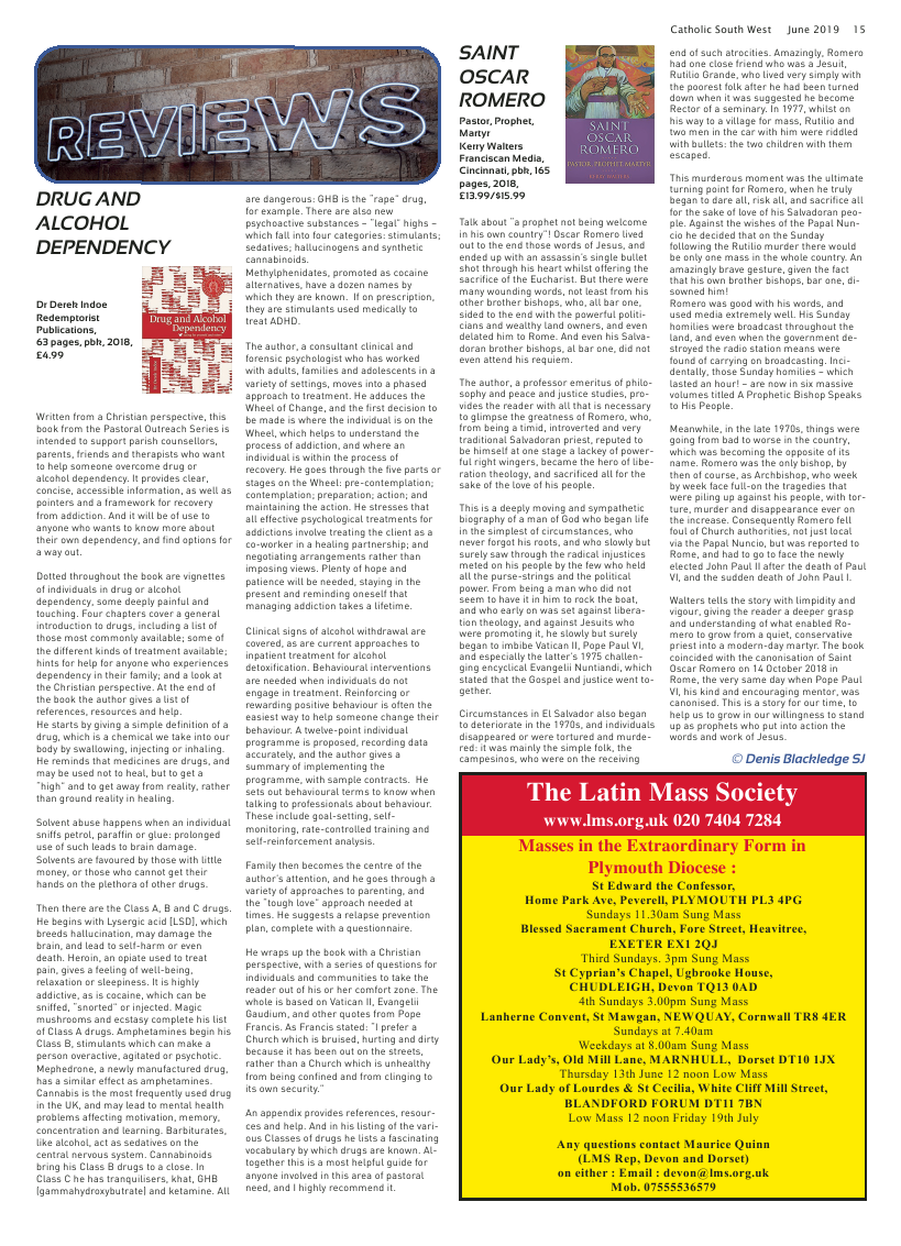 Jun 2019 edition of the Catholic South West - Page Jun 2019 edition of the Catholic South West - Page