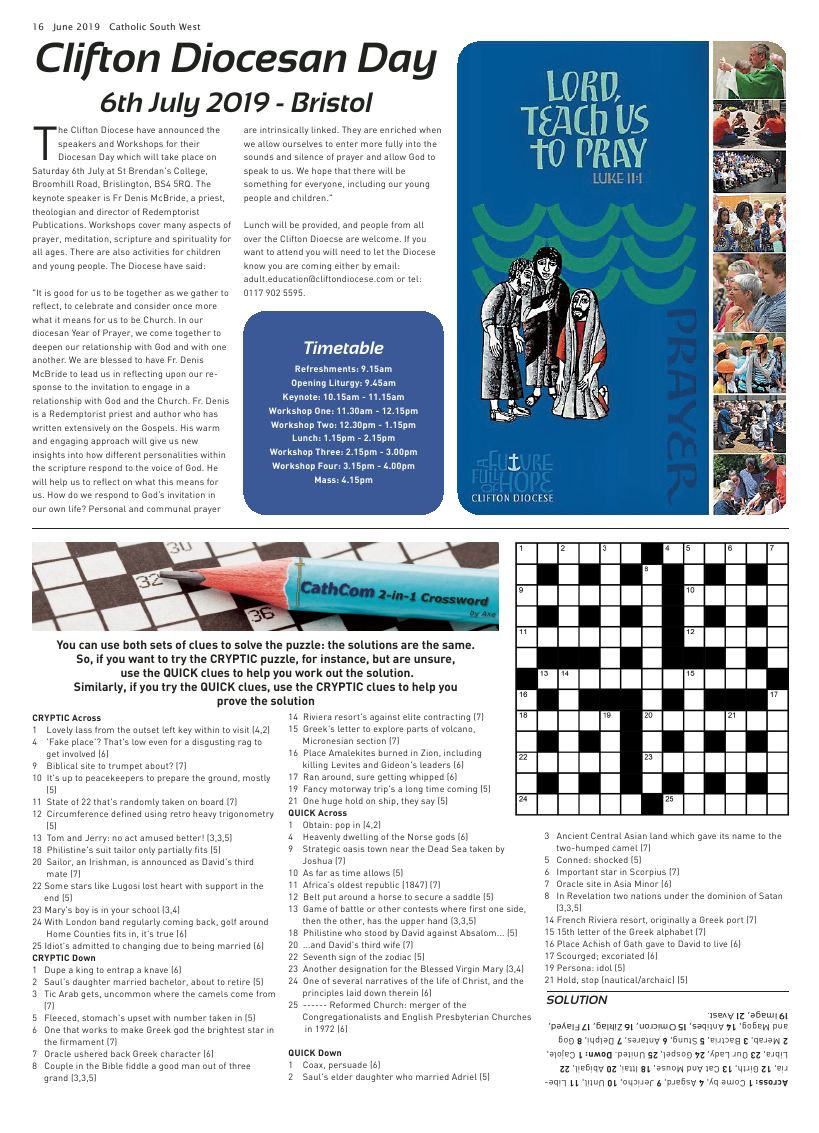Jun 2019 edition of the Catholic South West - Page Jun 2019 edition of the Catholic South West - Page