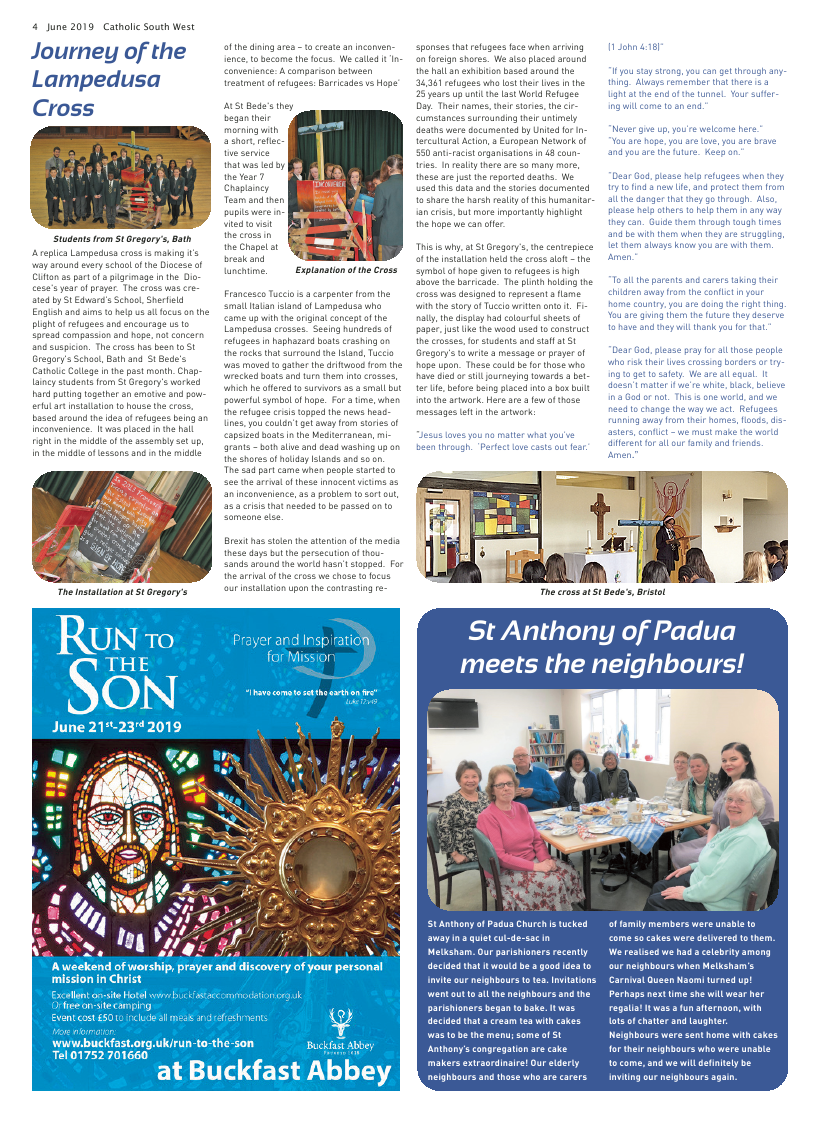 Jun 2019 edition of the Catholic South West - Page Jun 2019 edition of the Catholic South West - Page