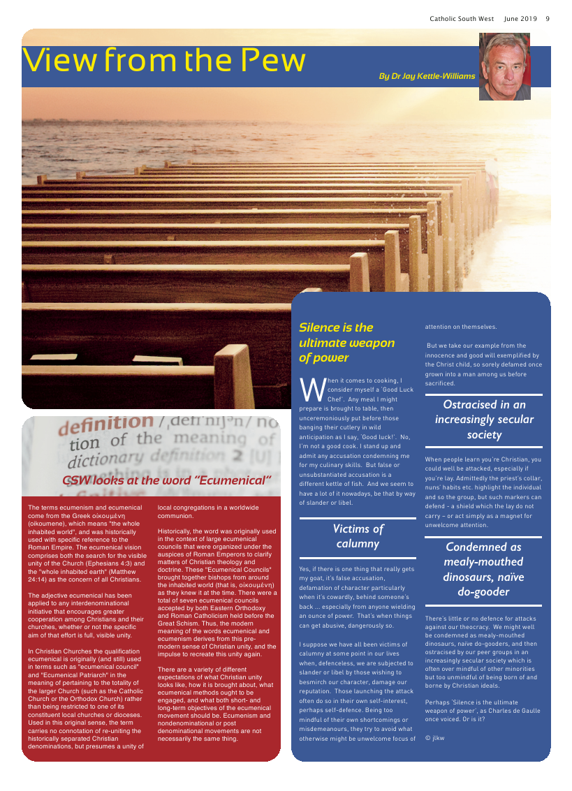 Jun 2019 edition of the Catholic South West - Page Jun 2019 edition of the Catholic South West - Page