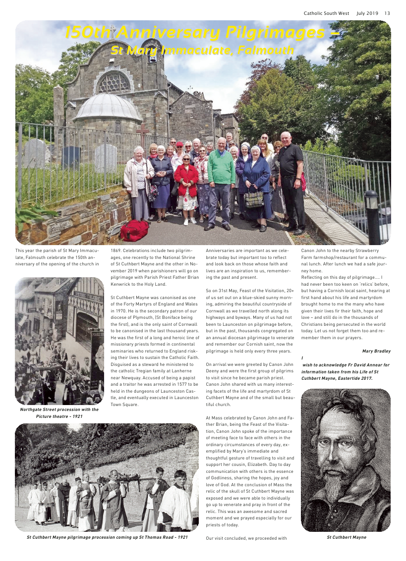 Jul 2019 edition of the Catholic South West - Page 