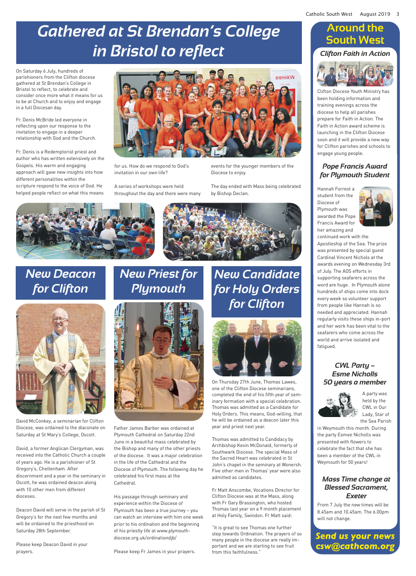 Aug 2019 edition of the Catholic South West - Page 