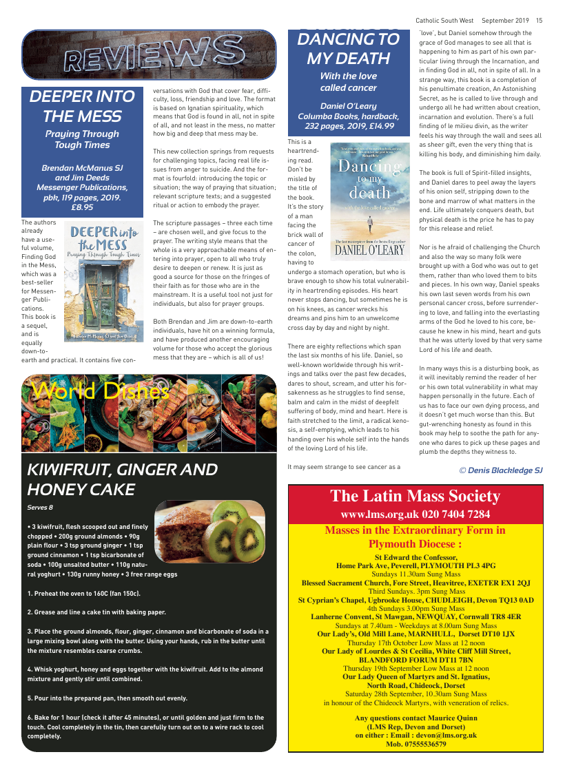 Sept 2019 edition of the Catholic South West - Page 