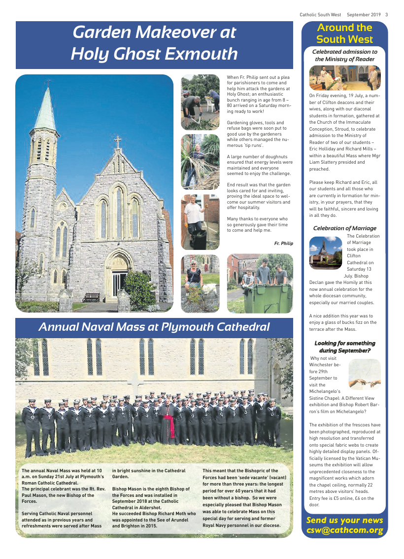 Sept 2019 edition of the Catholic South West - Page 