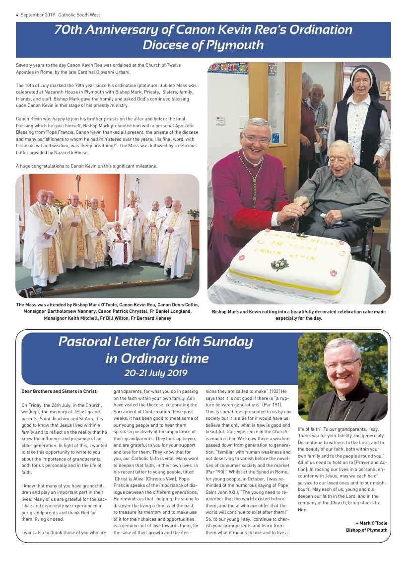 Sept 2019 edition of the Catholic South West - Page 