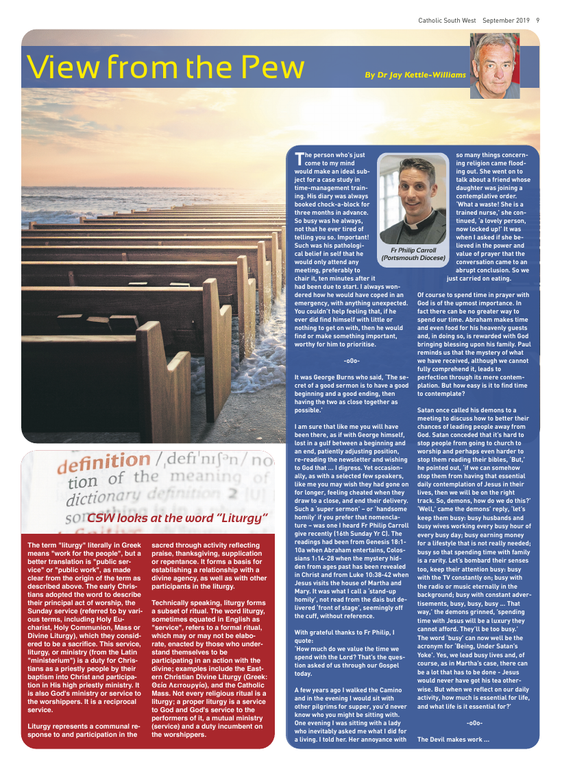 Sept 2019 edition of the Catholic South West - Page 