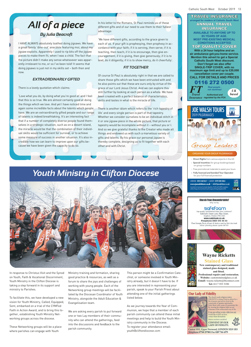 Oct 2019 edition of the Catholic South West - Page 